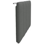 vidaXL Coussin de tête de lit gris foncé 90 cm tissu