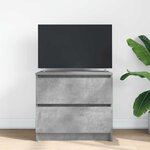 vidaXL Meuble TV gris béton 60x35x54 cm bois d'ingénierie
