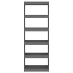 vidaXL Bibliothèque/Séparateur de pièce Gris 60x30x167 5 cm Pin massif