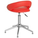 vidaXL Chaise pivotante de salle à manger Rouge Similicuir