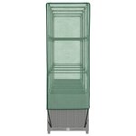 vidaXL Jardinière surélevée avec housse aspect rotin 160x40x138 cm