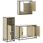 vidaXL Ensemble de meubles de salle de bain 3 Pièces chêne sonoma