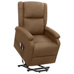 vidaXL Fauteuil de massage Marron Tissu