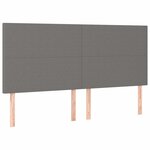 vidaXL Sommier à lattes de lit et matelas et LED Gris foncé 160x200 cm