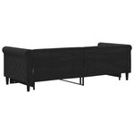 vidaXL Lit de jour avec lit gigogne noir 80x200 cm velours