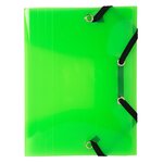 Chemise À Élastique 3 Rabats Polypro Crystal Colour - Format Pocket 12x16cm - Couleurs Assorties - X 25 - Exacompta