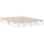 vidaXL Cadre de lit sans matelas blanc 135x190 cm bois de pin massif