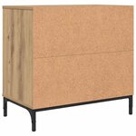 vidaXL Table de chevet avec tiroir chêne artisanal 63 5 x 36 x 61 cm