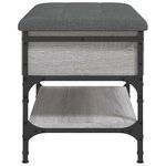vidaXL Banc à chaussures sonoma gris 62x42x45 cm bois d'ingénierie