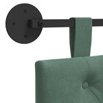 vidaXL Tête de lit suspendue Avec lumière LED Vert Mer Velours