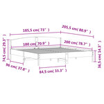vidaXL Cadre de lit sans matelas blanc 180x200 cm bois massif de pin