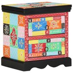 vidaXL Table de chevet Multicolore 40x35x45 cm en bois composite