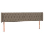 vidaXL Tête de lit avec oreilles Taupe 203x16x78/88 cm Tissu