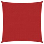 vidaXL Voile d'ombrage 160 g/m² Rouge 2x2 m PEHD