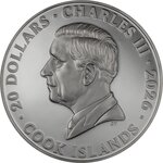 Pièce de monnaie en Argent 20 Dollars g 93.3 (3 oz) Millésime 2026 PARIS