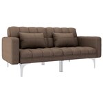 vidaXL Canapé-lit Marron Tissu