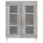 vidaXL Buffet haut Sonoma gris 69 5x34x180 cm Bois d'ingénierie