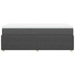 vidaXL Sommier à lattes de lit et matelas Gris foncé 90x190 cm Tissu