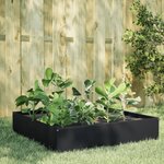vidaXL Lit surélevé de jardin noir 100x100x33 5 cm acier
