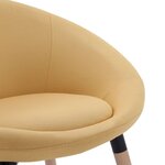 vidaXL Chaise de salle à manger Jaune Tissu