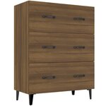 vidaXL Buffet chêne marron 69 5x34x90 cm bois d'ingénierie