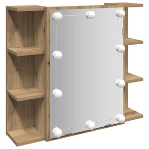 vidaXL Armoire à miroir avec LED chêne artisanal 70x16 5x60 cm