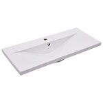 vidaXL Ensemble de meubles de salle de bain Blanc Aggloméré