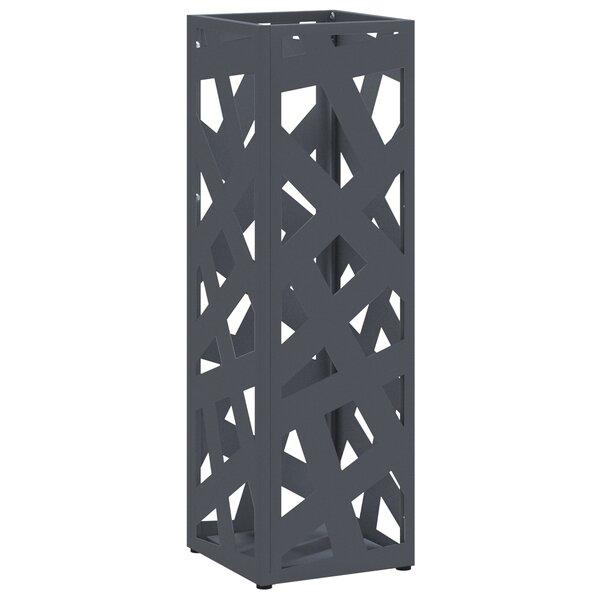 vidaXL Porte-parapluie Anthracite Métal Moyen Durable Porte-parapluies
