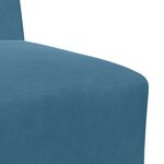 vidaXL Chaises Sofa 3 Pièces Bleu 55 x 74 x 82 cm Velours