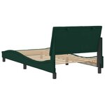 vidaXL Cadre de lit sans matelas Hanko vert foncé 100x200 cm velours