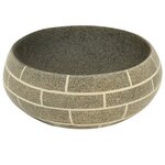 vidaXL Vasque à poser multicolore ovale 59x40x15 cm céramique