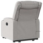 vidaXL Fauteuil inclinable de massage électrique gris nuage tissu