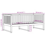 vidaXL Lit de jour blanc 100x200 cm bois de pin massif