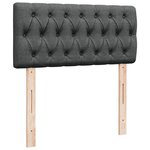 vidaXL Sommier à lattes de lit avec matelas Gris foncé 90x200 cm Tissu