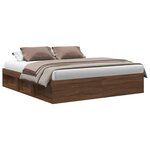 vidaXL Cadre de lit sans matelas chêne marron 200x200 cm