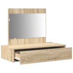 vidaXL Table de Maquillage Suspendue Chêne de Sonoma 83x40x70 cm