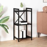 vidaXL Étagère Chêne noir 40 x 30 x 85 cm Bois d'ingénierie