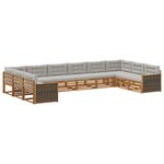 vidaXL Ensembles de canapés 10 pc Bois d'Acacia Massif