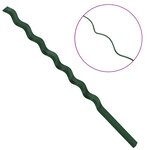 vidaXL Tuteurs spirales pour plantes 50 Pièces Vert 170 cm