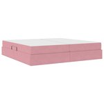 vidaXL Lit avec rangement et matelas Rose 200 x 200 cm Velours