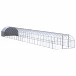 Vidaxl poulailler d'extérieur 3x24x2 m acier galvanisé