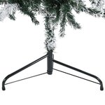 vidaXL Demi sapin de Noël artificiel mince avec neige floquée 180 cm