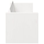 vidaXL Canapé de jardin Blanc 185.5 x 60 x 62 cm Bois massif en pin