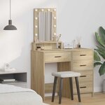 vidaXL Table de Toilette Marron 50 x 41 x 140 cm Bois d'ingénierie
