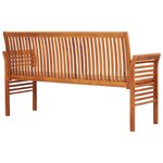 Vidaxl banc de jardin 3 places avec coussin 150cm bois d'acacia massif