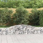 vidaXL Paniers à gabions arqués 3 Pièces 400x30x40/60 cm Fer galvanisé
