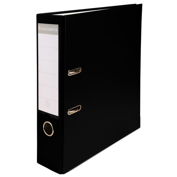 Classeur à levier polypropylène A4 maxi dos de 80mm A4 Noir EXACOMPTA