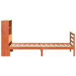 vidaXL Lit bibliothèque sans matelas cire marron 75x190 cm bois massif