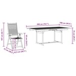 vidaXL Ensemble de salle à manger pour jardin 5 Pièces Marron