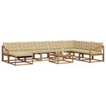 vidaXL Ensemble de canapés d'extérieur 9 Pièces Naturel et Beige